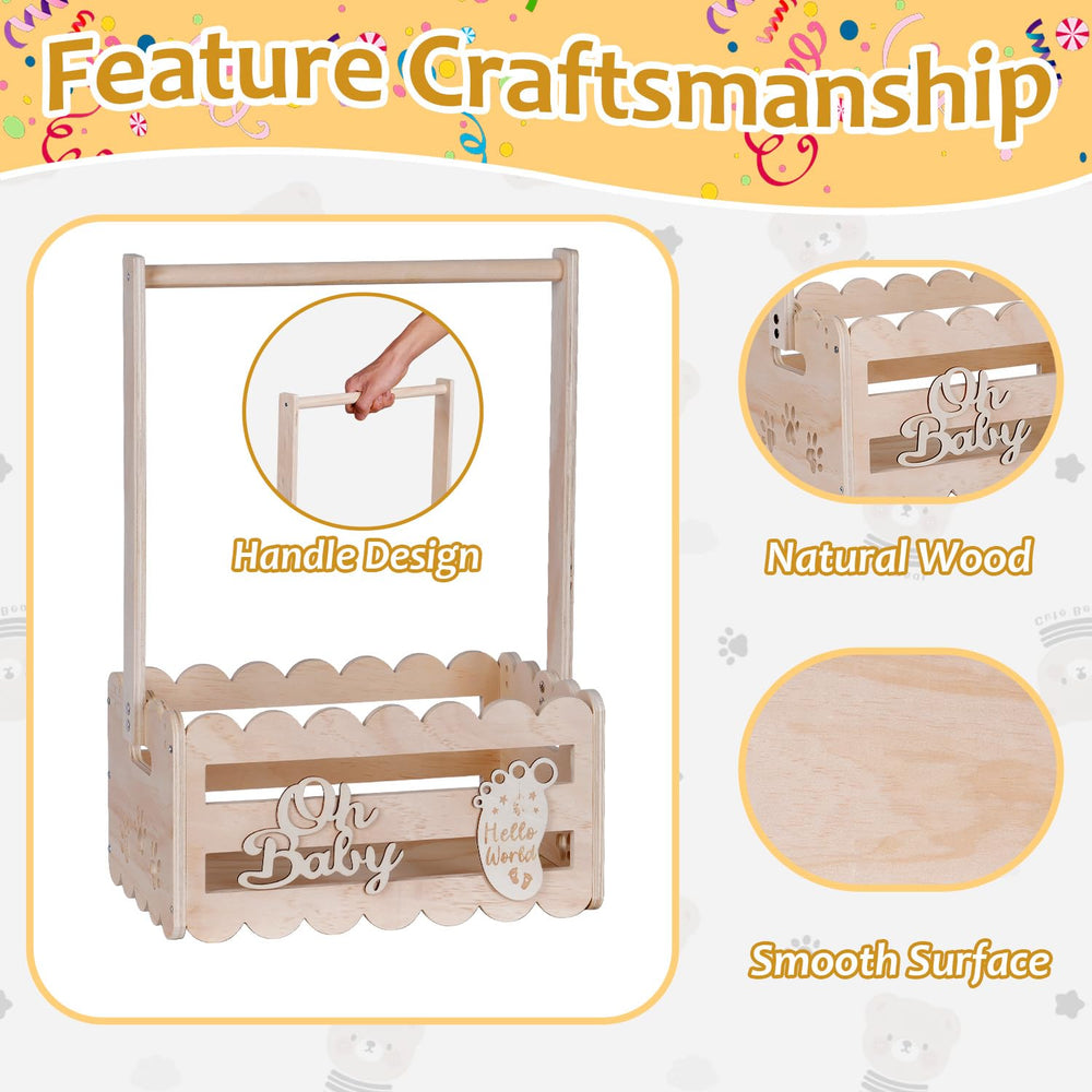 efluky personalize-ready baby shower crate for DIY decoration