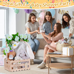 efluky storage basket wooden crate offering versatile nursery organization