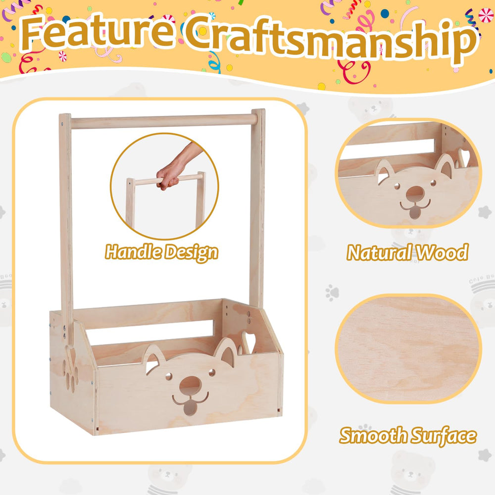 efluky wooden baby shower crate used for nursery storage and decor