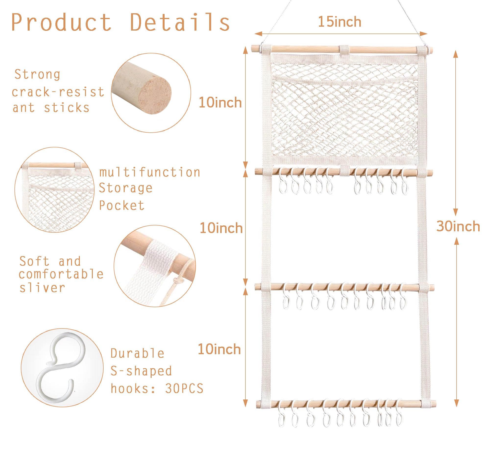 Eforwest headband holder with cotton canvas ribbon detail keeps bows secure and easily accessible