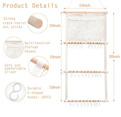 Eforwest headband holder with cotton canvas ribbon detail keeps bows secure and easily accessible