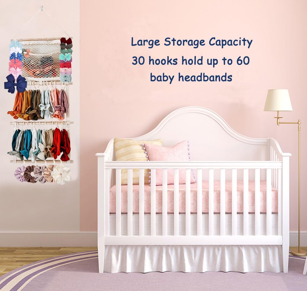 Eforwest headband organizer beige decor complements baby girl's nursery and stays practical