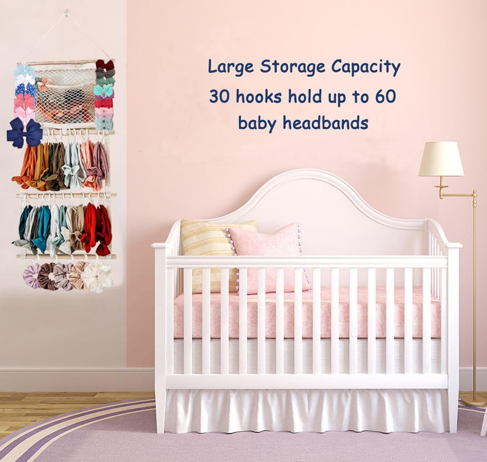 Eforwest headband organizer beige decor complements baby girl's nursery and stays practical