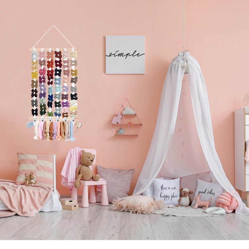 Eforwest includes sturdy hooks to hang headbands, scrunchies, and hair ties.