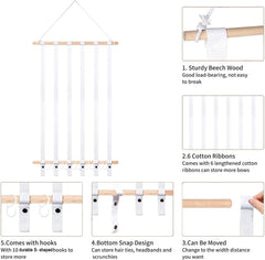 Eforwest wall-hanging organizer decorates a nursery while keeping accessories within reach.