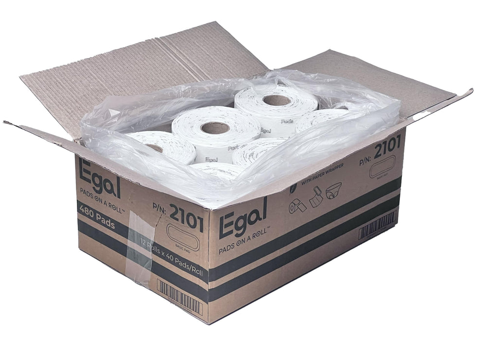 Egal pads on a roll sealed pads emphasize freshness and hygiene