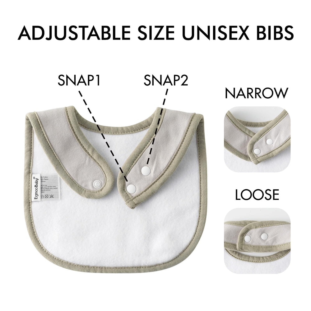 Egmao Baby bibs in easy-care design for everyday use and washing.