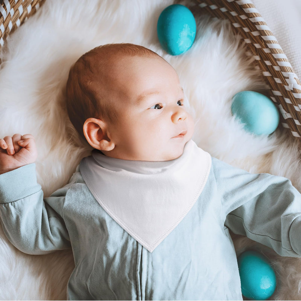 Egmao Baby Bandana Bib lightweight and breathable for sensitive skin.