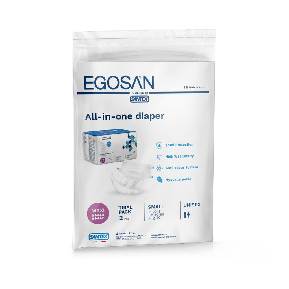 EGOSAN Maxi Diaper with Stand-Up Leak Guards for reliable protection