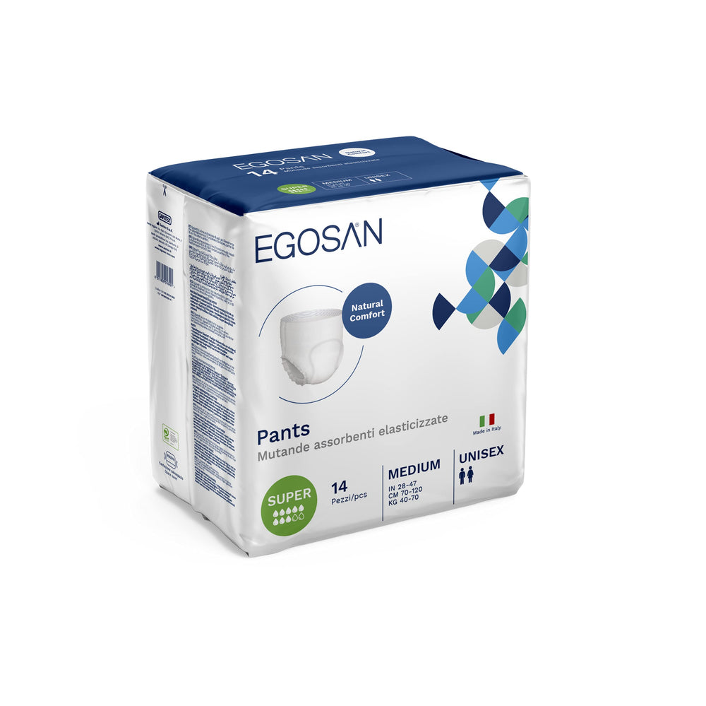 EGOSAN Super Incontinence Pull Up Pack front view for discreet daily wear and comfort.