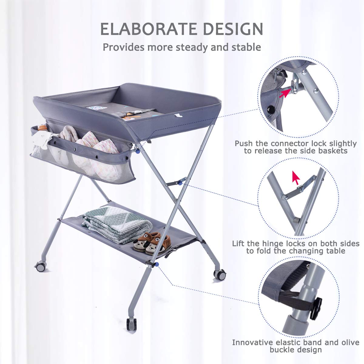 EGREE folding support allows quick collapse after use