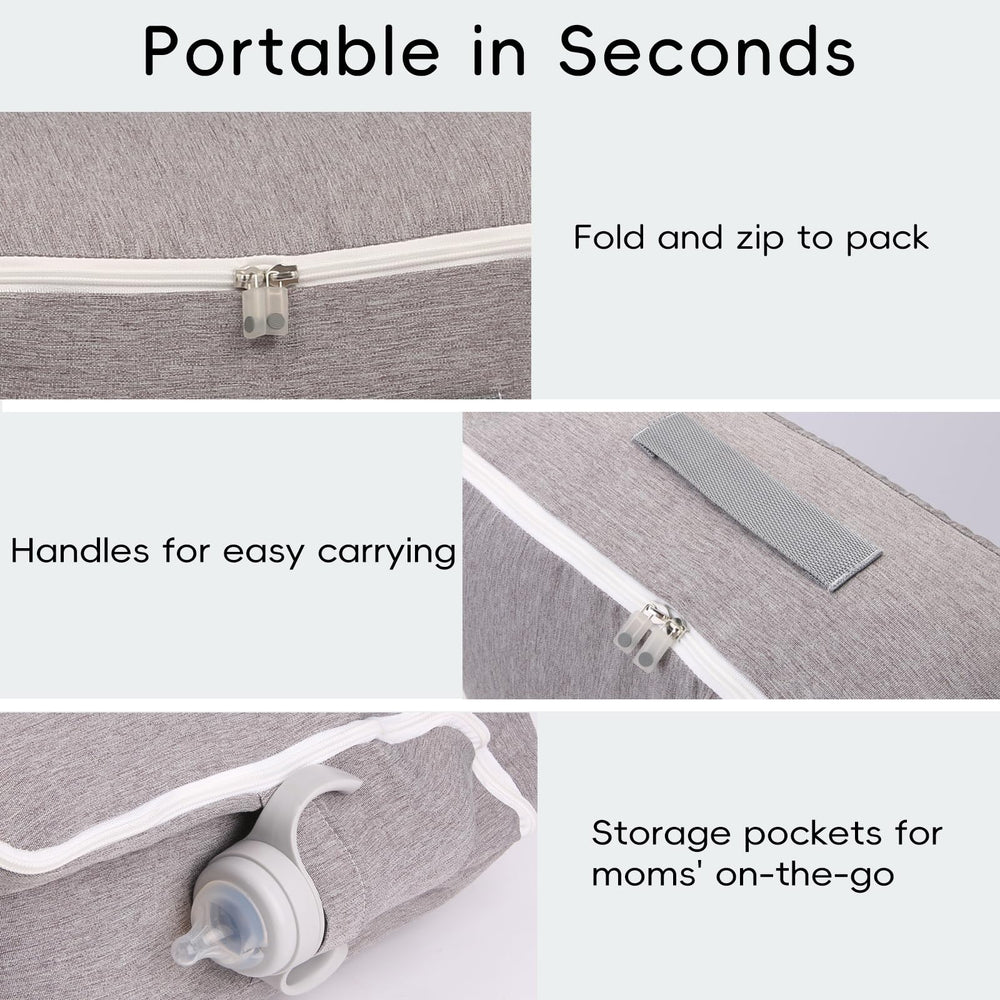 Ehcryonix lounger with handles and storage pockets for on-the-go.
