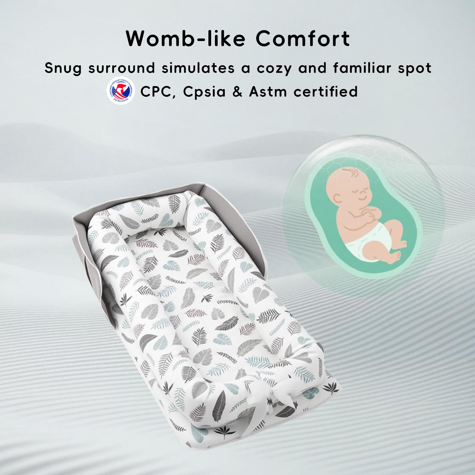 Ehcryonix baby lounger in use during tummy time.