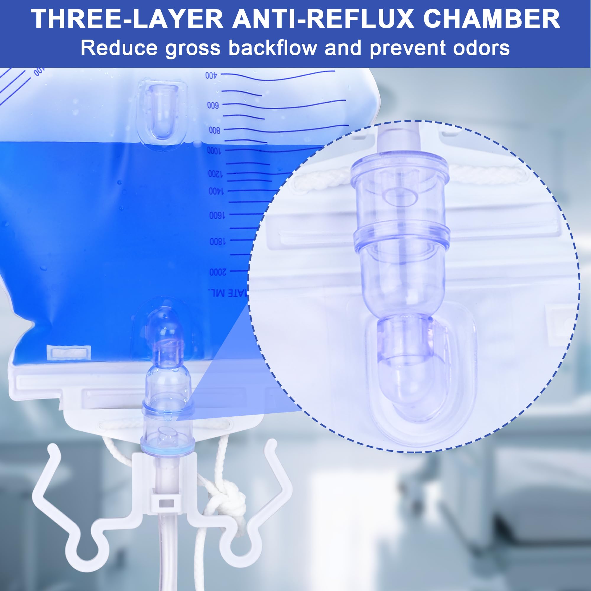 Ehoycq urinary bag featuring a 48-inch drainage tube for extended reach