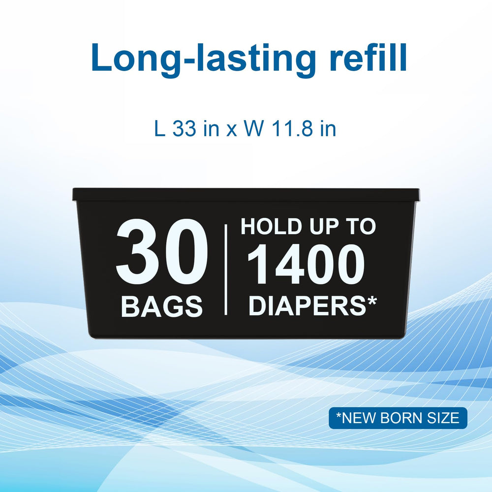Eiekako refill for Platinum Diaper Pails, secure fit for quick bag changes.