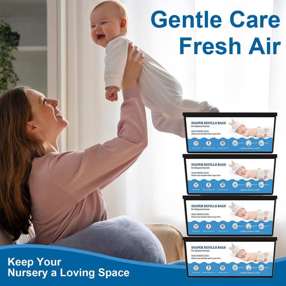Eiekako high-capacity refill, holds up to 5600 newborn diapers in total.