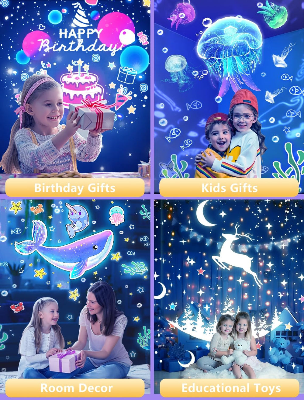 Eigther nursery room decor night light provides a dreamy space