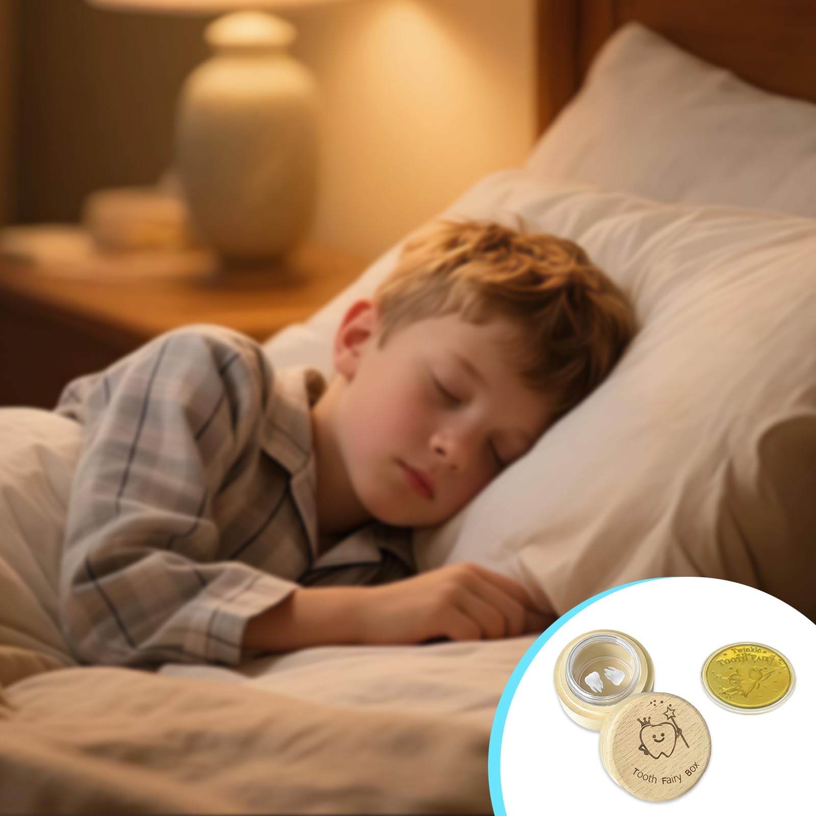 Eiohiuy keepsake box used with pillow night-time tradition for the tooth fairy.