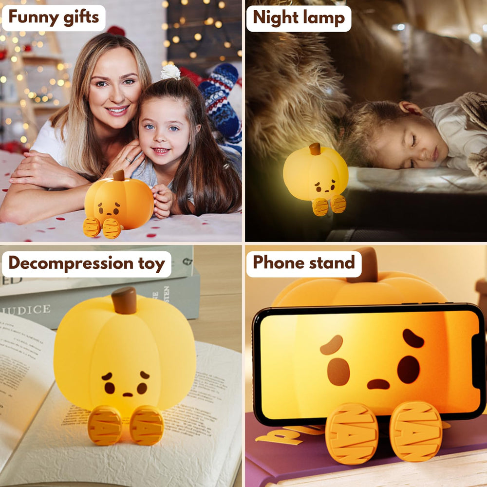 eirix Pumpkin Night Light soft silicone material safe for kids