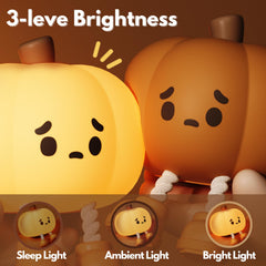 eirix Pumpkin Night Light rechargeable battery with auto sleep timer