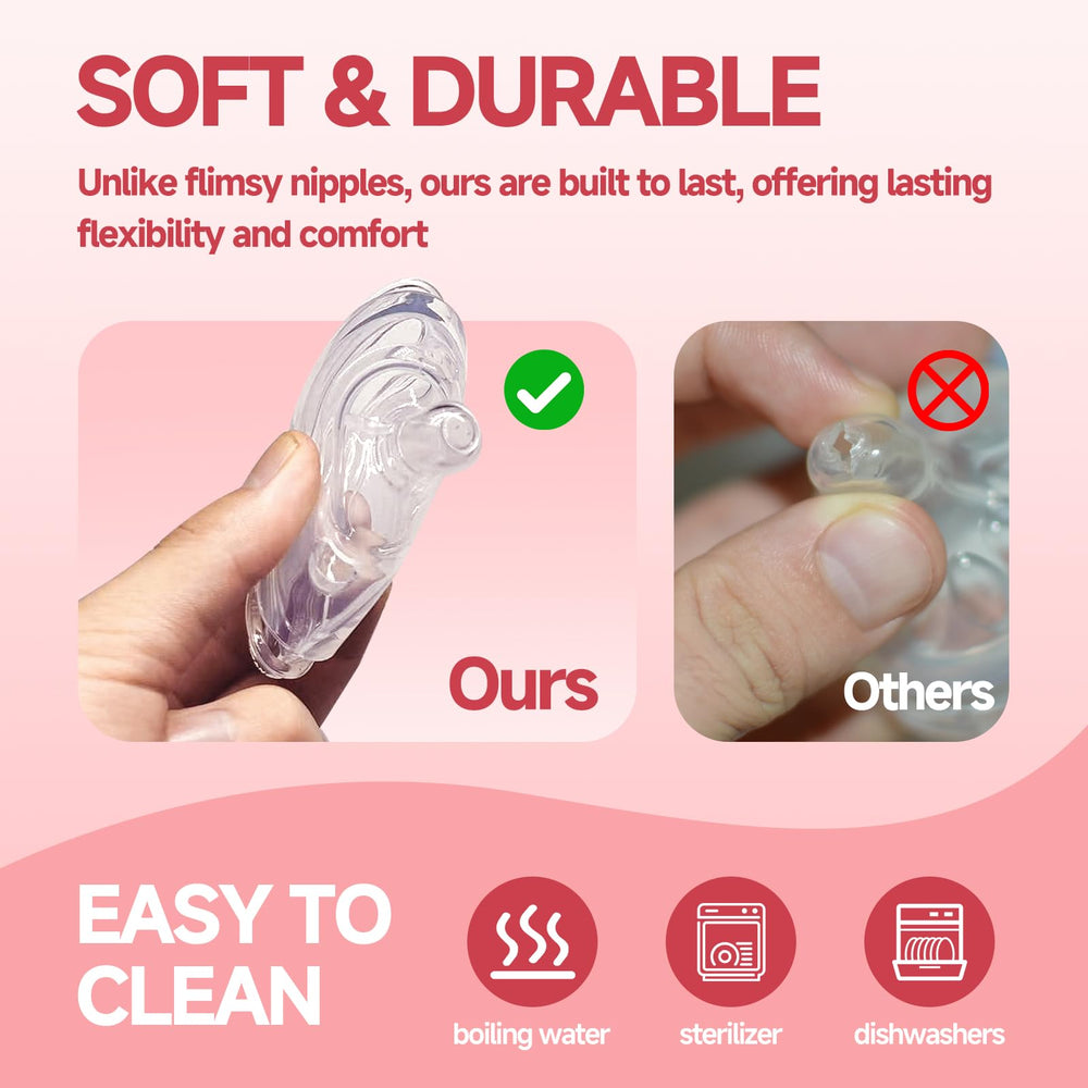 Eiszhjk fast flow nipple designed for babies 6+ months for smoother feeding