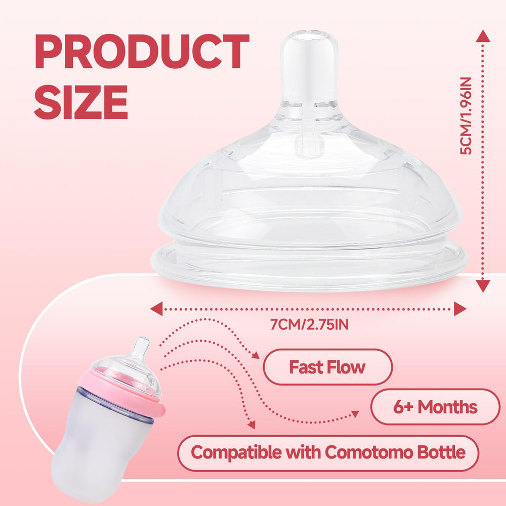 Eiszhjk compatible with Comotomo bottles for leak-free feeding