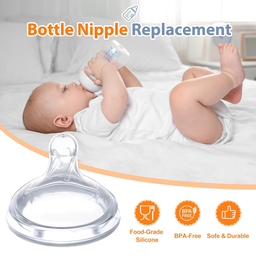 Eiszhjk soft silicone nipple close-up, gentle mouthfeel for comfortable feeding.