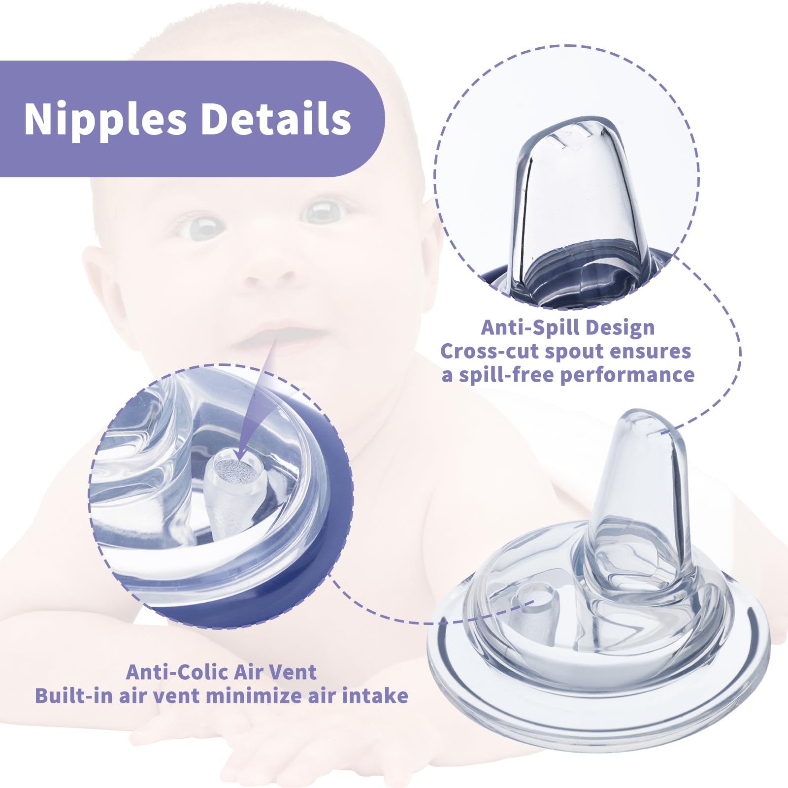Eiszhjk spill-free design helps kids sip without mess.