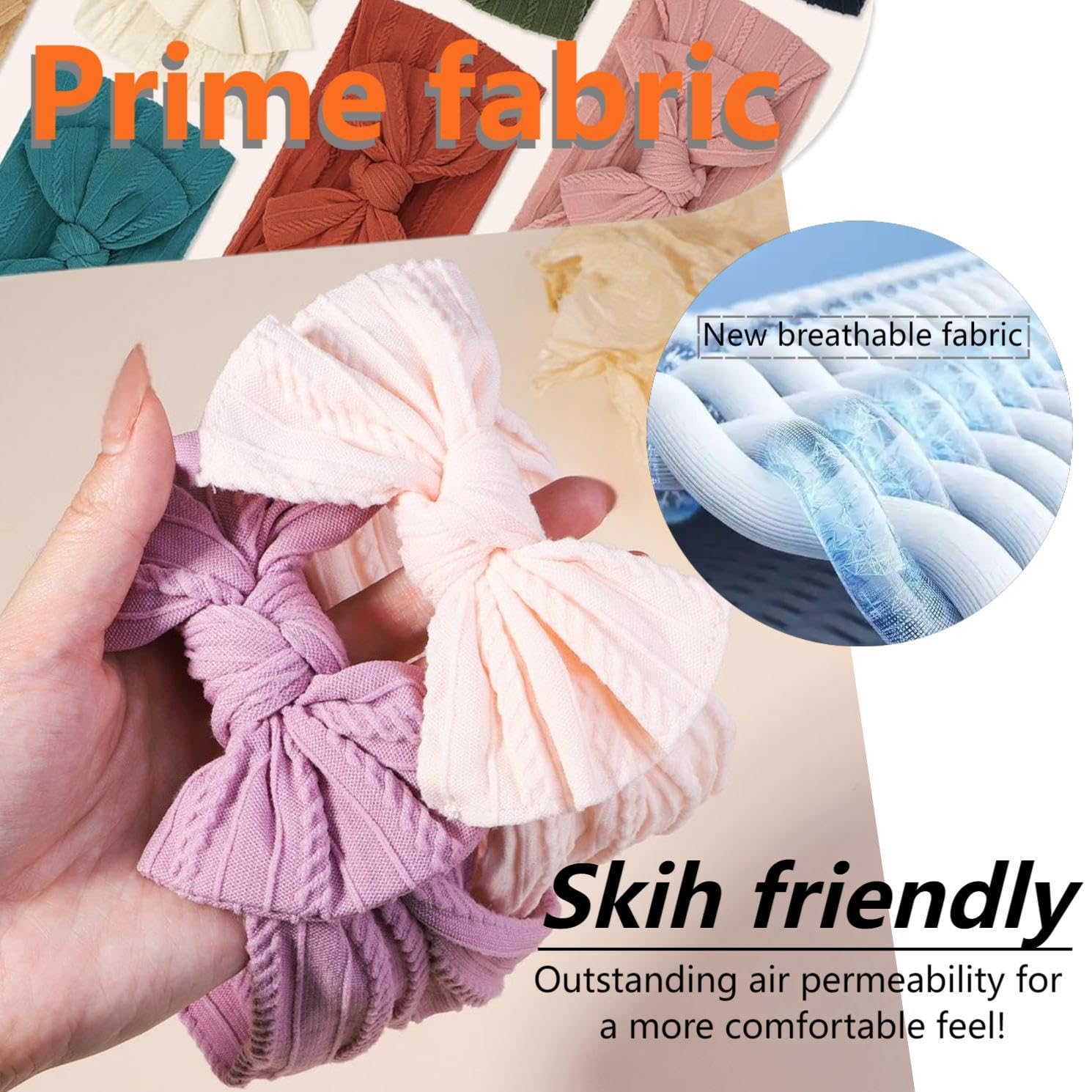 Eitonbu headbands in 12 bright colors for playful outfits and shoots