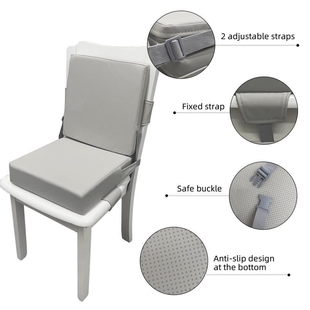 Eiury booster seat folded compact and portable for travel.