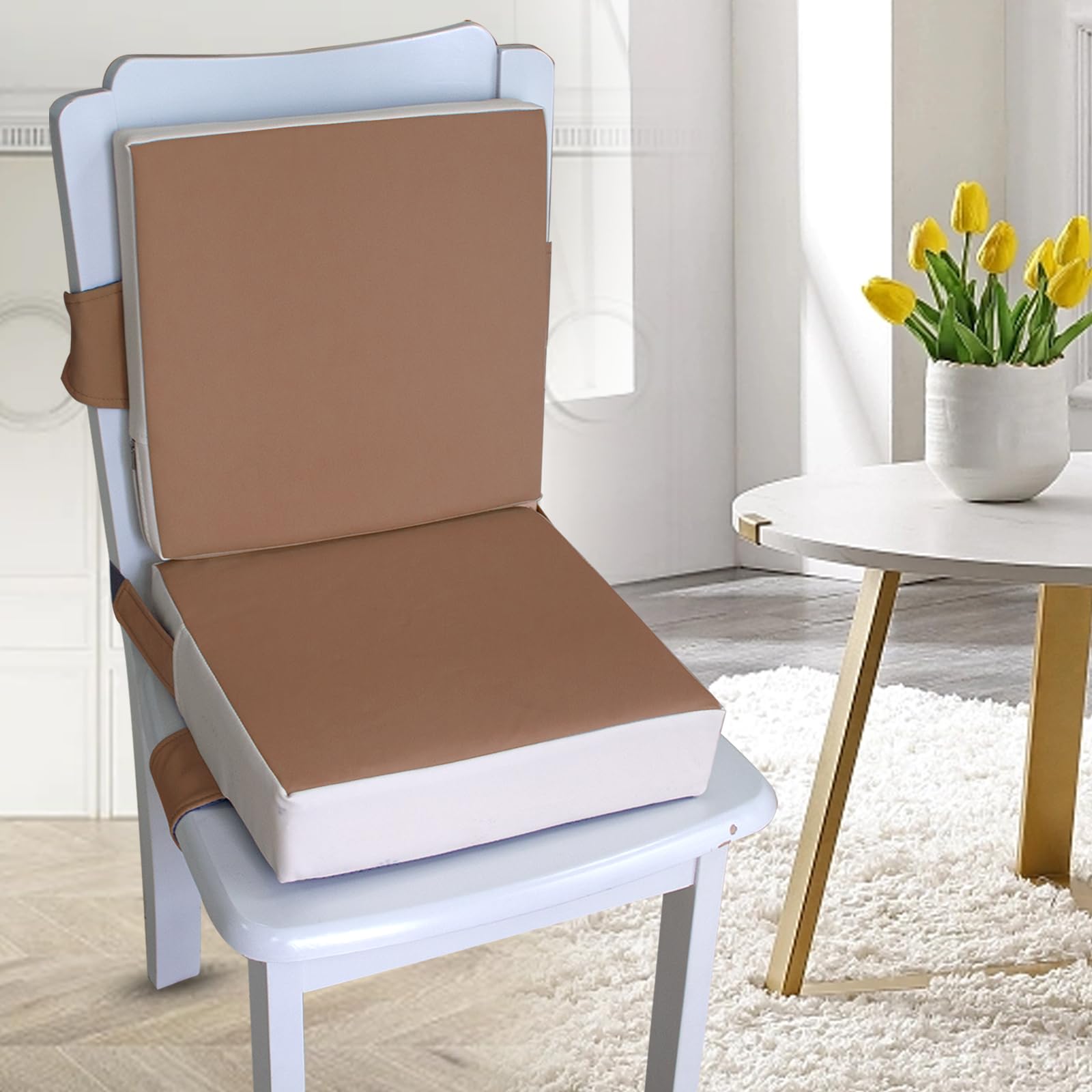 Eiury booster seat in dining setup for drawing and learning activities