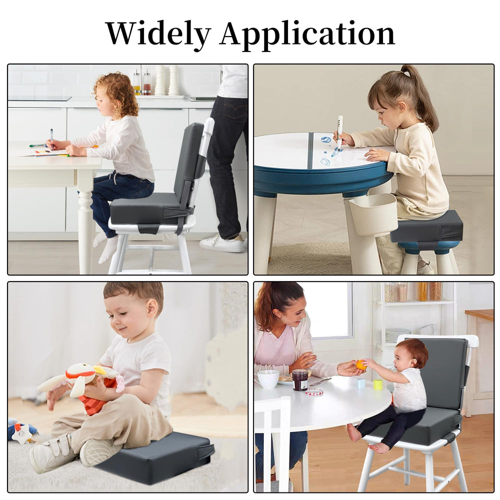 Eiury booster seat easy-clean surface wipes away spills quickly.