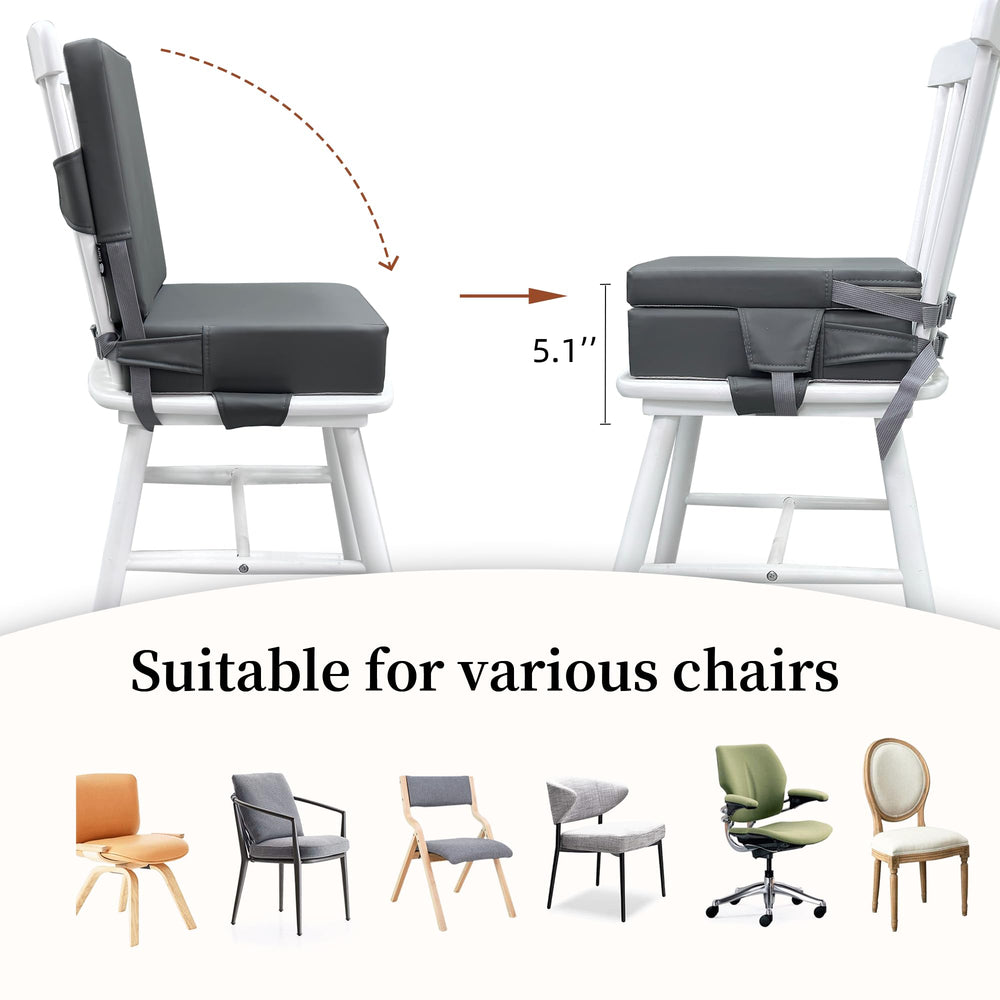 Eiury booster seat used during drawing time for versatile activities.