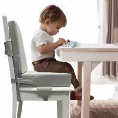 Eiury booster seat with adjustable buckles for a safe, snug seating.