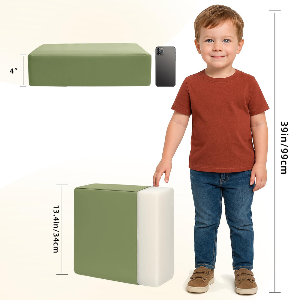 Eiury booster seat green waterproof cushion wipes clean easily.