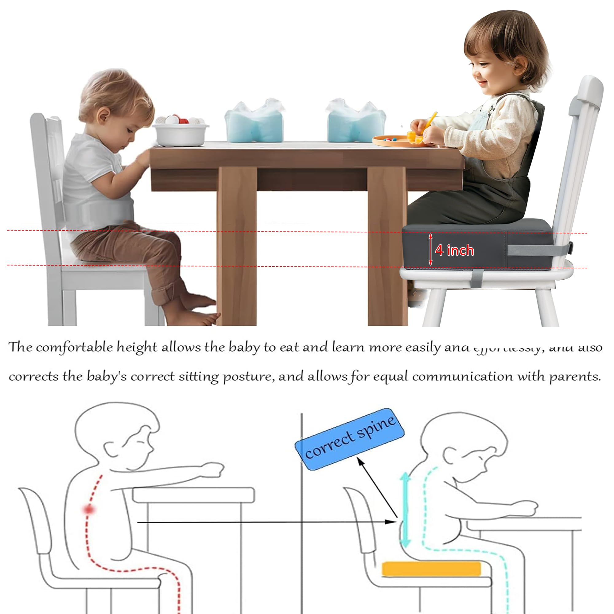 Eiury booster seat portable design for on-the-go use