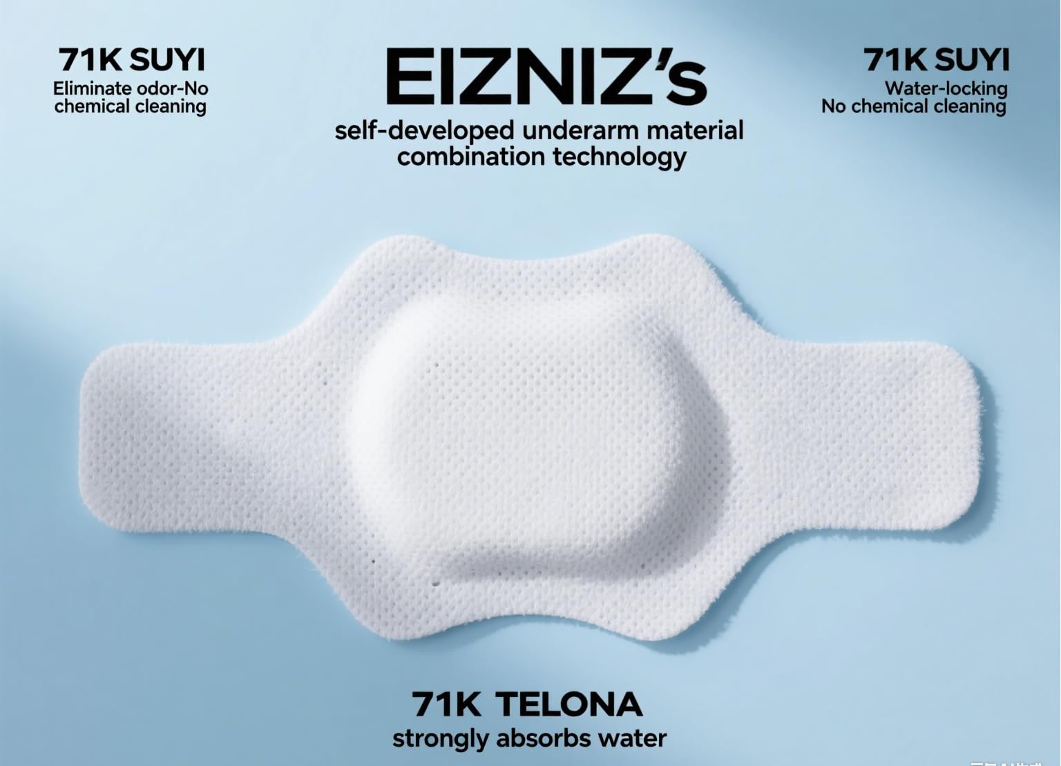 Eizniz chemical-free pads protect sensitive skin with gentle protection