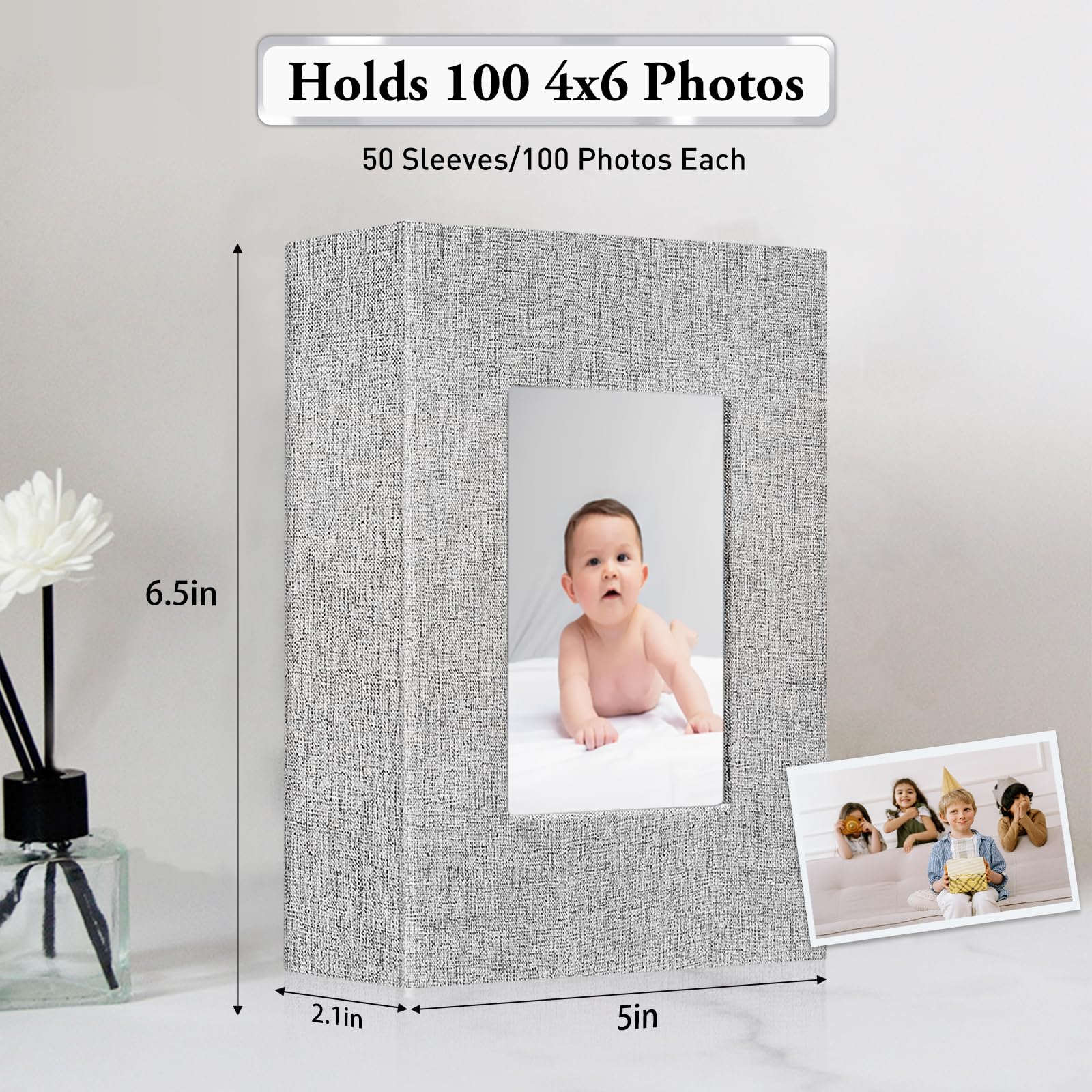 Inside the EJBLFE album offers 50 sheets for 100 photo pages.