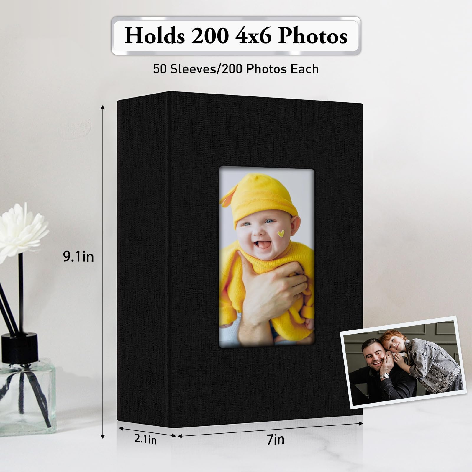 EJBLFE photo album holds 200 photos, perfect for milestones and trips.