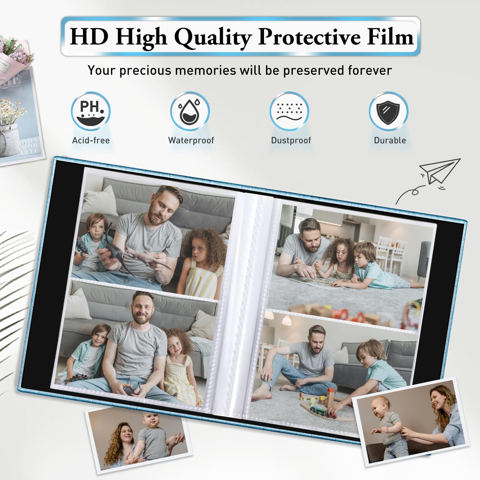 Openable window allows swapping photos to refresh your EJBLFE album.
