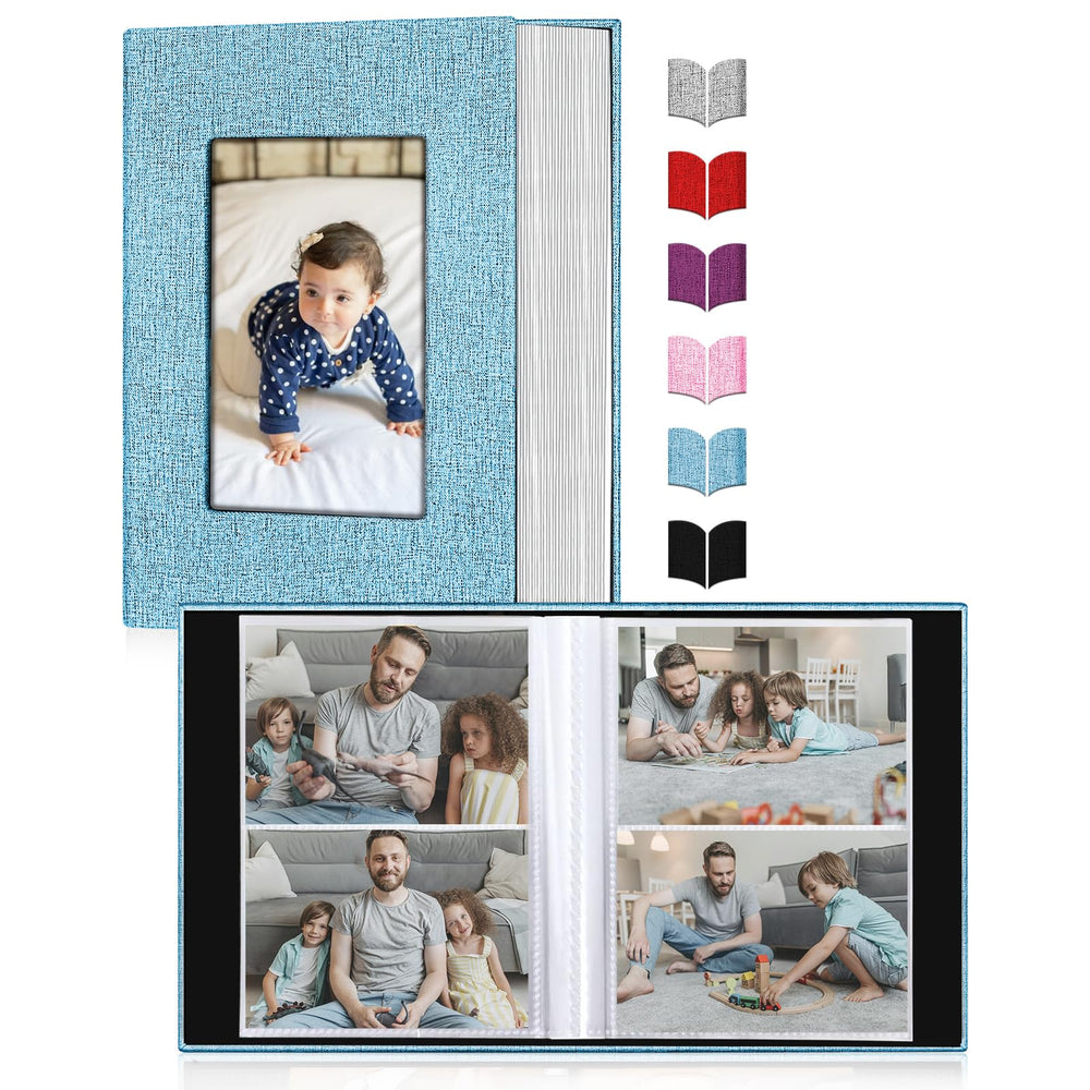 Slide-in pockets keep 200 photos securely in a stylish EJBLFE album.