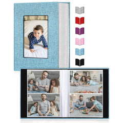 Slide-in pockets keep 200 photos securely in a stylish EJBLFE album.