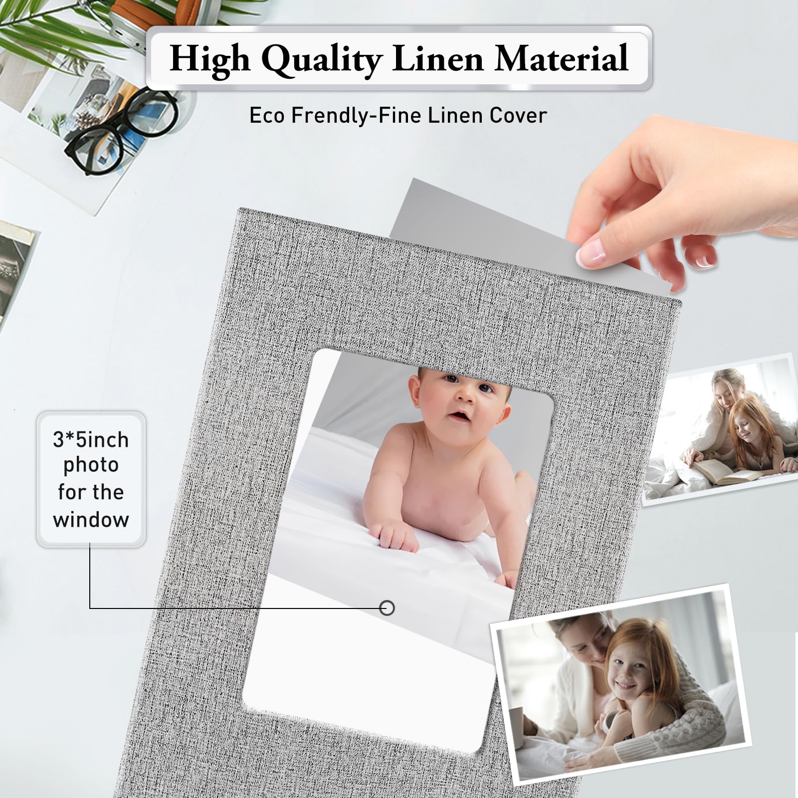 Replaceable 3x5 window lets you refresh a theme without reassembling.