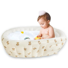 EKEPE Bear inflatable baby bathtub with pump for quick setup and safety