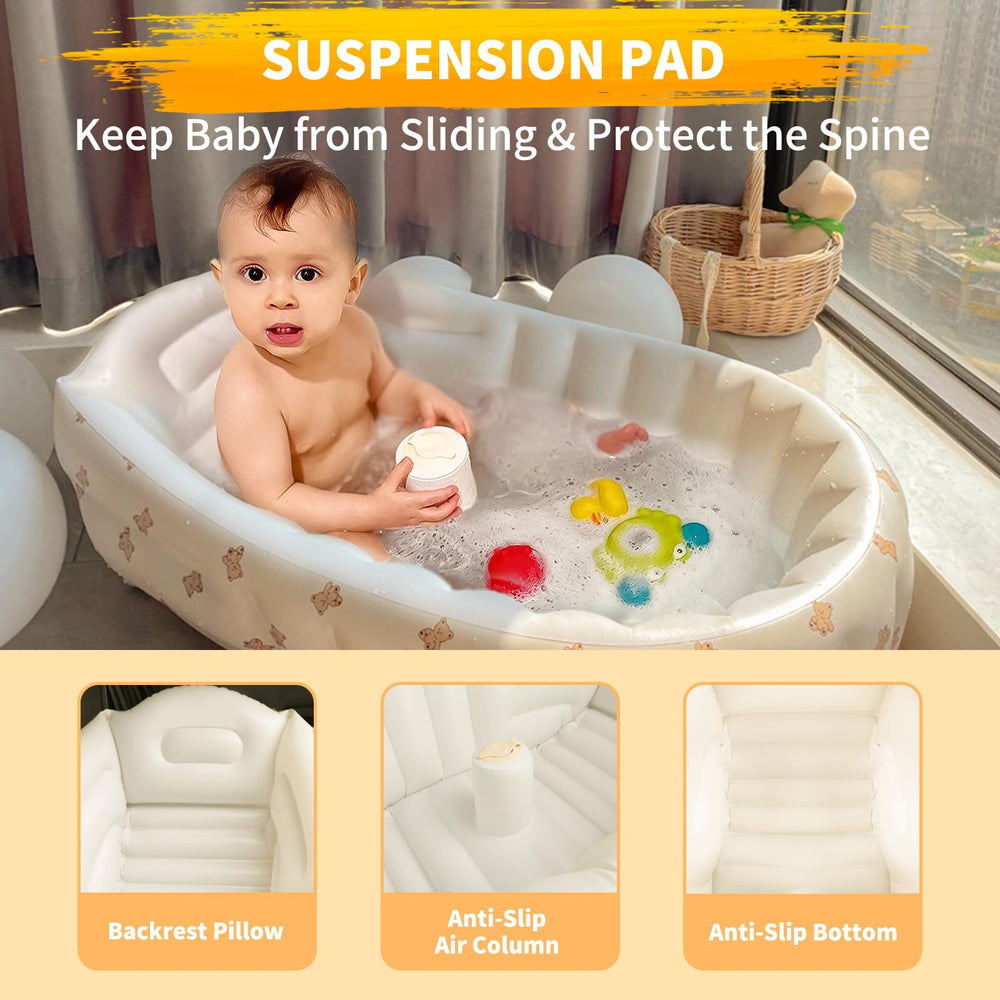 EKEPE Bear tub doubles as play pool for toddlers