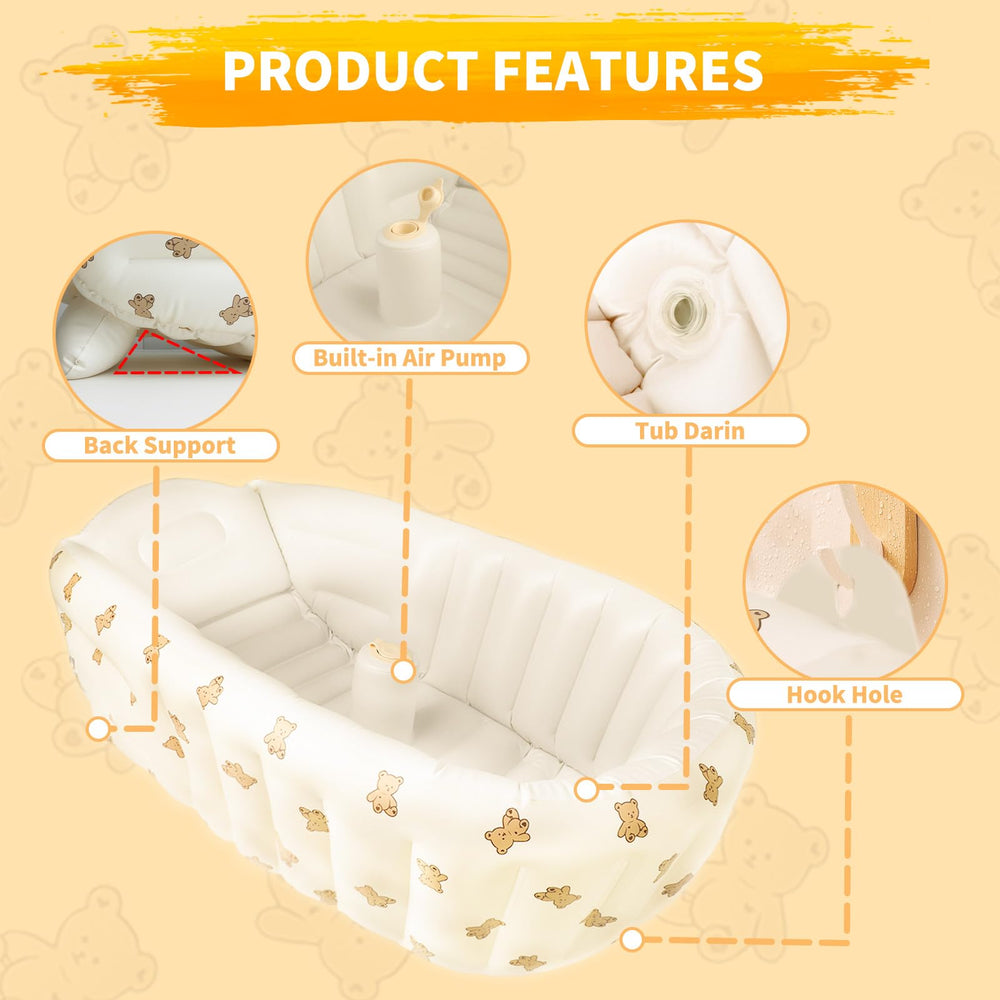 EKEPE Bear portable bath on beach or campsite for outdoor use