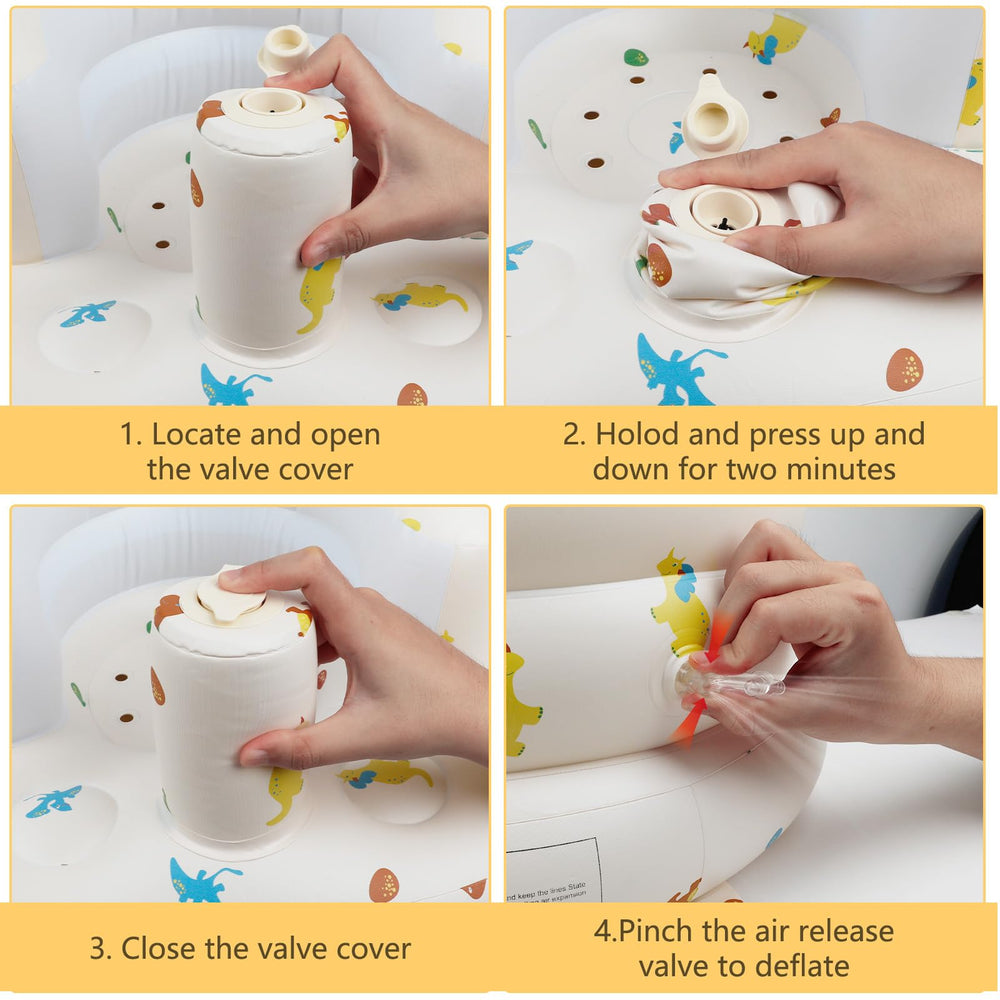 EKEPE dinosaur inflatable baby seat non-toxic PVC materials are skin-friendly