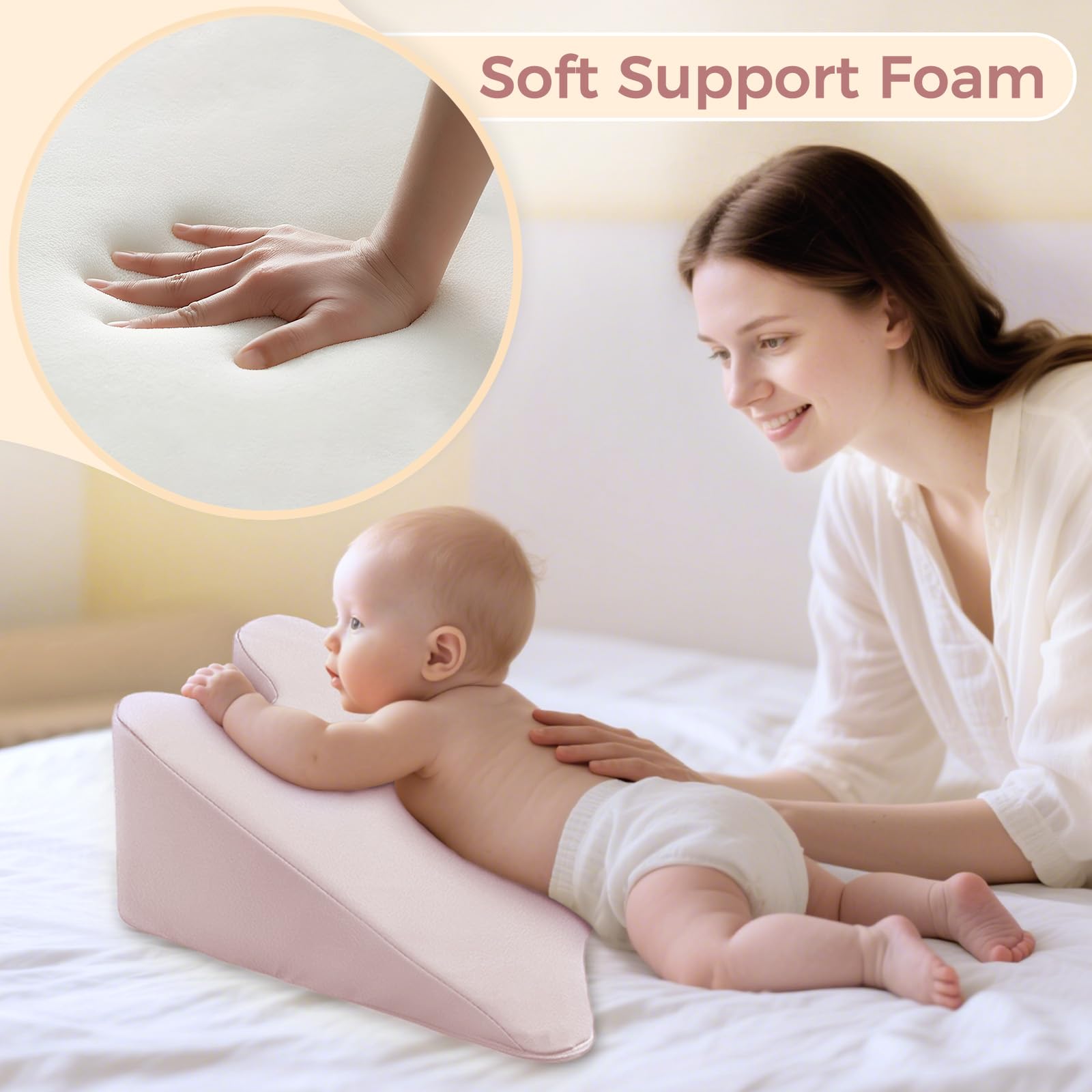 EKEPE non-slip base keeps baby secure during tummy time