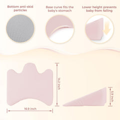 EKEPE tummy time mat with arm bolsters stabilizing neck and arms