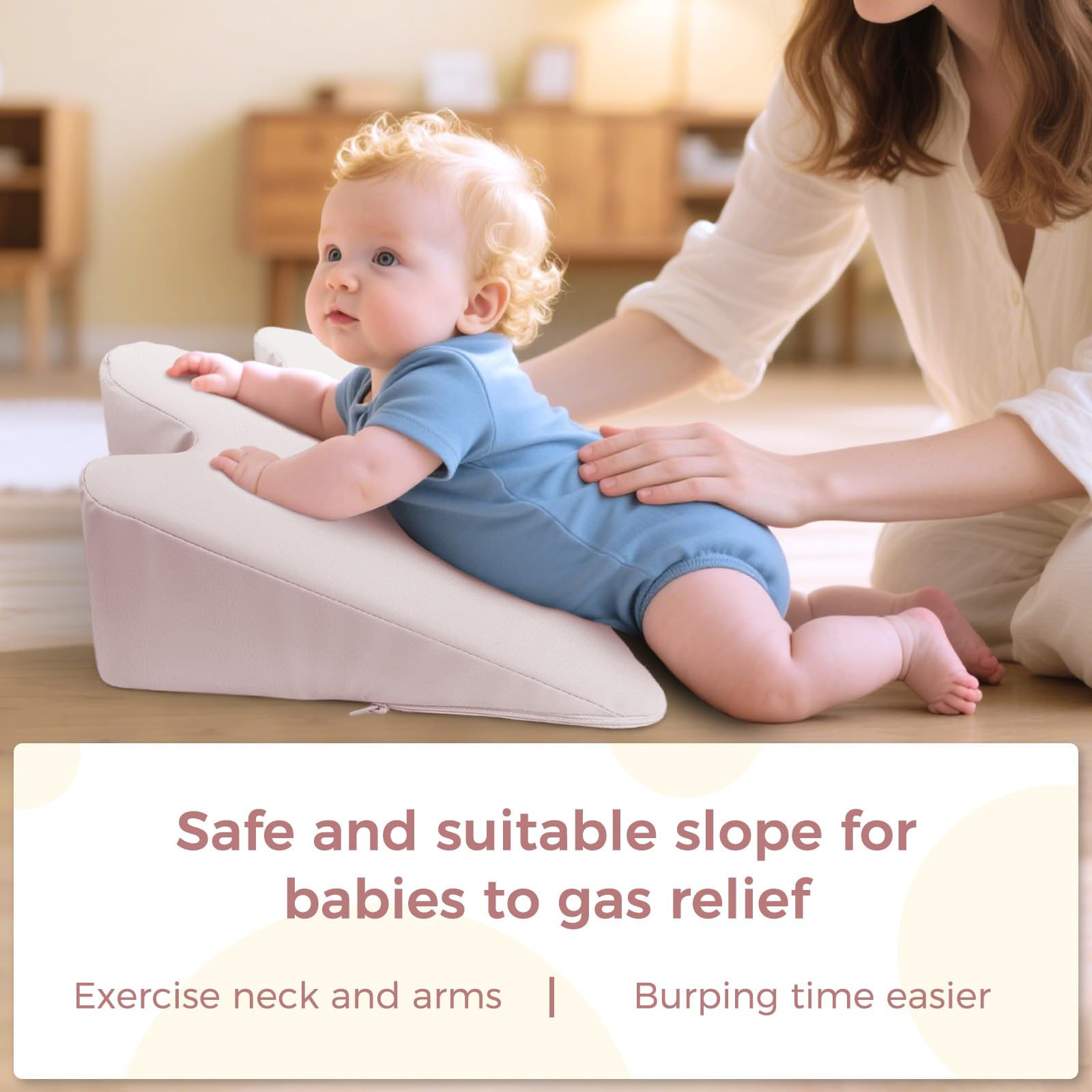 EKEPE tummy time mat elevated head design for engaging baby